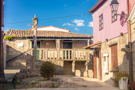 the historic fishing village of Combarro in RÃ­as Baixas, Province of Pontevedra, known for its...