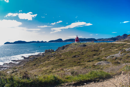 FARO DE PUNTA ROBALEIRA, Robaleira lighthouse, in Cangas, Pontevedra province, Galicia, Spain