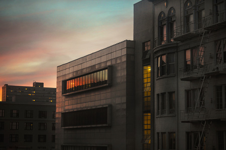 Sunsetting in San Francisco, California. U.S.A.の写真素材