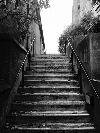 Stairs to a courtyardの写真素材