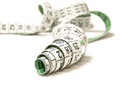 The greenwhite merer on a white background.の写真素材