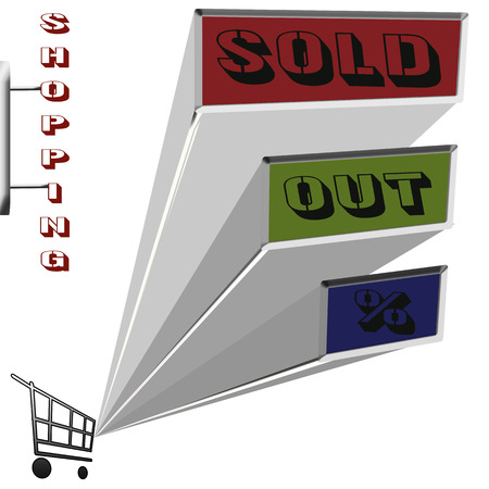 background with text sold out vector illustrationのイラスト素材