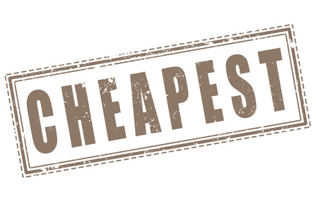 cheapest grunge stamp on whit vector illustrationのイラスト素材
