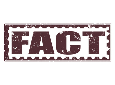 fact grunge stamp on whit vector illustrationのイラスト素材