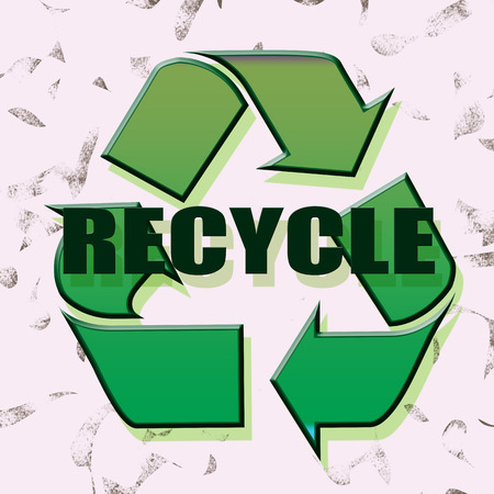 background whit text recycle vector illustrationのイラスト素材