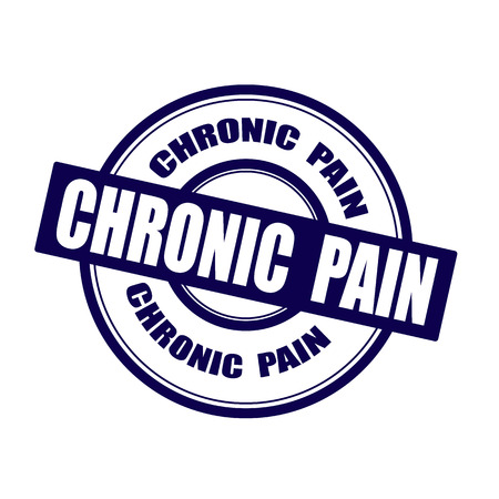 chronic pain grunge stamp on whit vector illustrationのイラスト素材