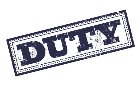 duty grunge stamp with on vector illustrationのイラスト素材