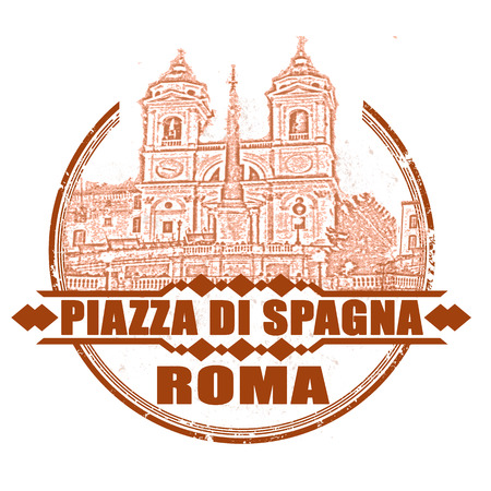 piazza di spagna stampのイラスト素材