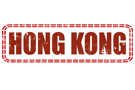 hong kong grunge stamp with on vector illustrationのイラスト素材