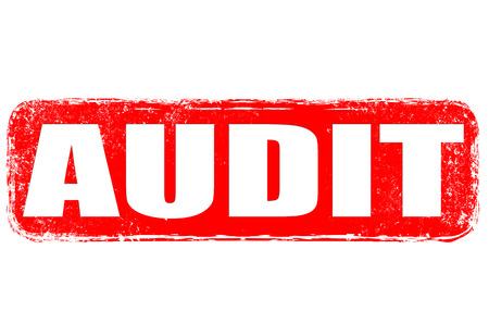 audit grunge stamp with on illustrationのイラスト素材