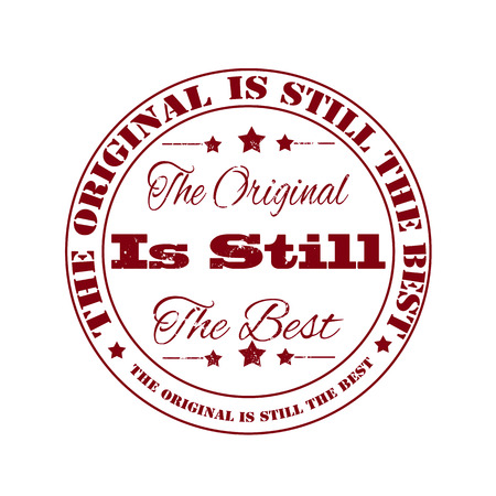 the original is still the best grunge stamp with on vector illustrationのイラスト素材