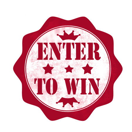 enter to win grunge stamp with on vector illustrationのイラスト素材