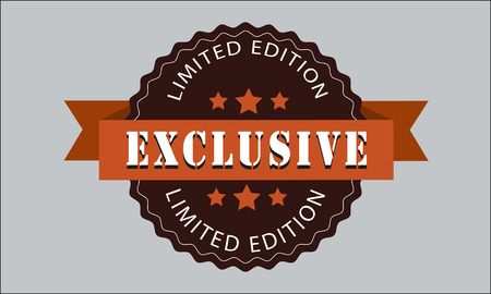 limited edition exclusive label stamp with on vector illustrationのイラスト素材