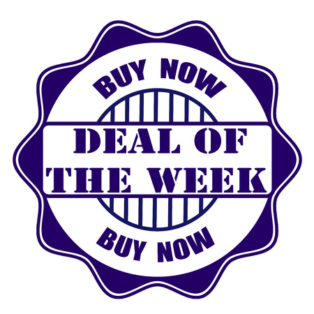 deal of the week grunge stamp with on vector illustrationのイラスト素材