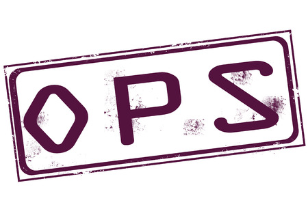 ops grunge stamp with on vector illustrationのイラスト素材