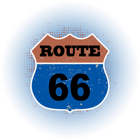 route 66 grunge stamp with on vector illustrationのイラスト素材
