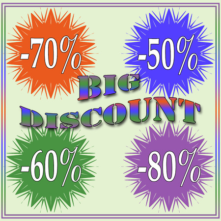 big discount background with on vector illustrationのイラスト素材
