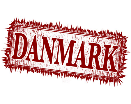 danmark grunge stamp with on vector illustrationのイラスト素材