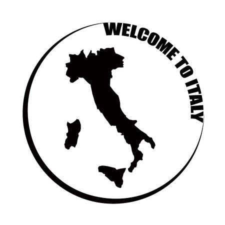welcome to italy stamp with grunge vector illustration onのイラスト素材