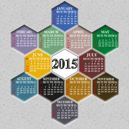calendar 2015 background with vector illustrationのイラスト素材