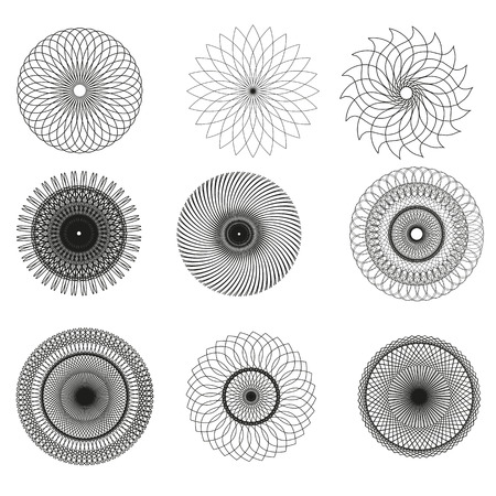 set of vector pantten decorative elementsのイラスト素材