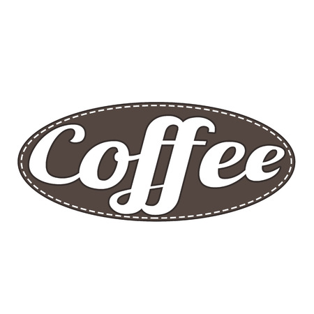 Label stamp with text Coffee on vector illustrationのイラスト素材