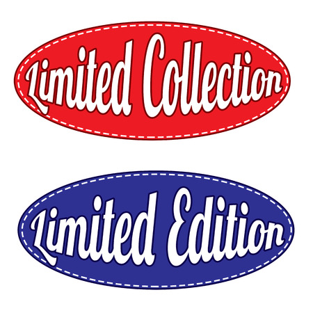 Set label stamp with text Limited collection,Limited Edition on vector illustrationのイラスト素材