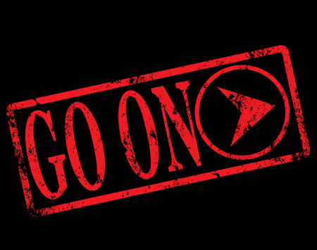 grunge stamp with text go on, vector illustrationのイラスト素材