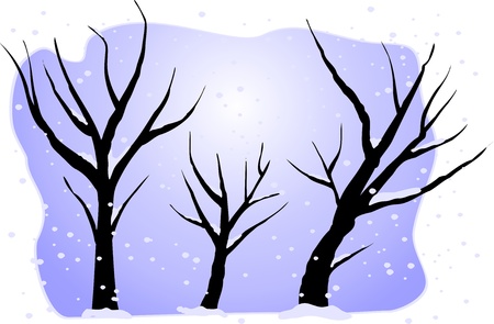 winter treesのイラスト素材