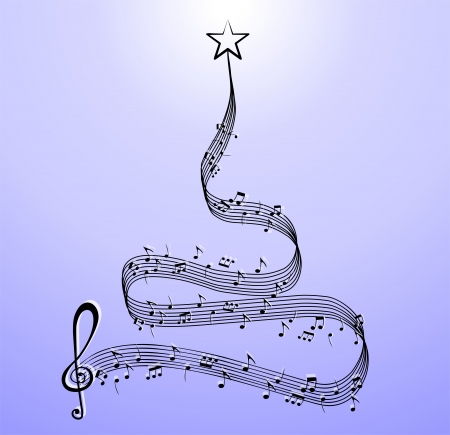 Score winter treeのイラスト素材