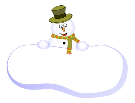 Card with funny snowmanのイラスト素材