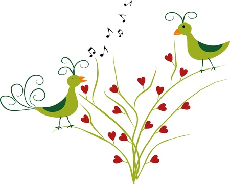love birdsのイラスト素材