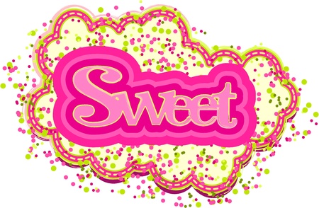 SWEET stylized textのイラスト素材