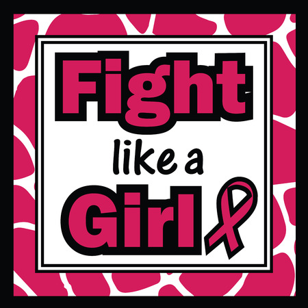 Breast Cancer Awareness-Fight like a Girlのイラスト素材
