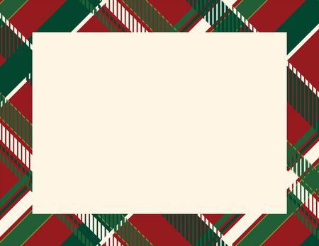 Plaid Tartan Frame to use as a background for Winter, Holiday or Woodsy themesのイラスト素材