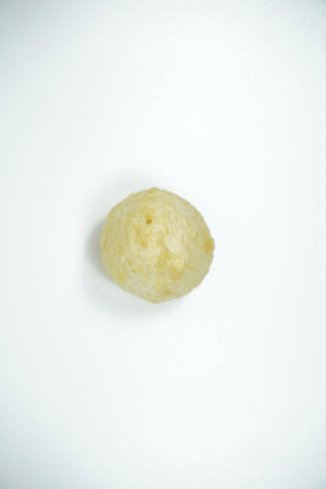 Close Up Fried Fish Balls or Bakso Isolated White Background