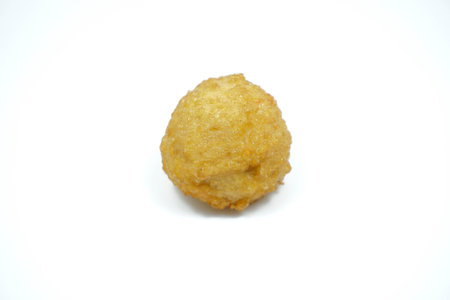 Close Up Seafood Fried Meatballs or Bakso Goreng Isolated White Backgroundの写真素材