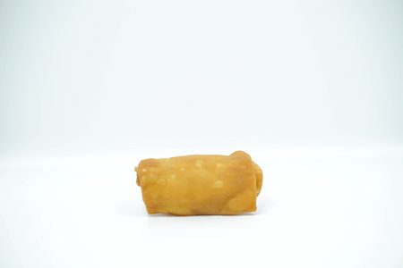 Close Up Crunchy Crispy Fried Food Gorengan Isolated White Backgroundの写真素材