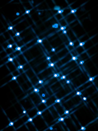 defocused image of blue lightsの写真素材