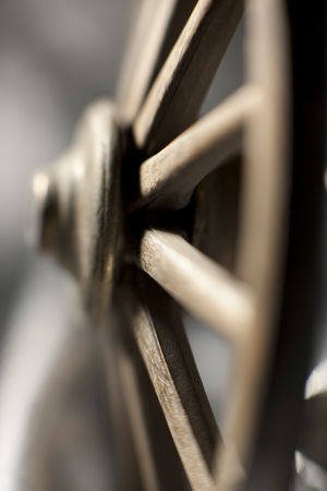 wooden wheelの写真素材