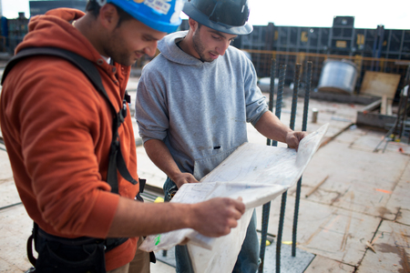construction team working on work site