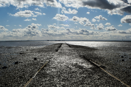 Road Into The Seaの写真素材