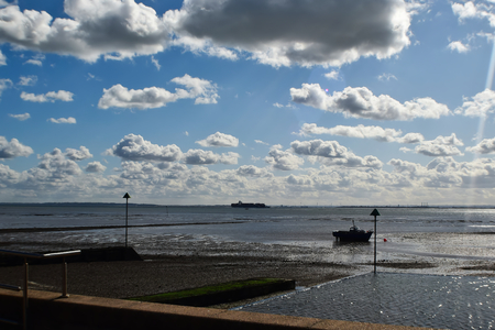 Seafront Low Tideの写真素材