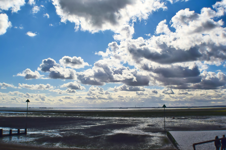 Seafront Low Tideの写真素材
