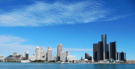 Detroit Skylineのeditorial素材