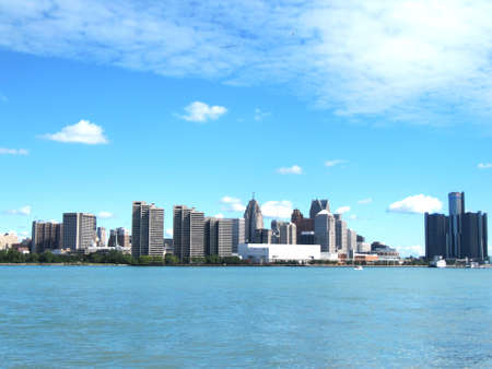 detroit skylineのeditorial素材