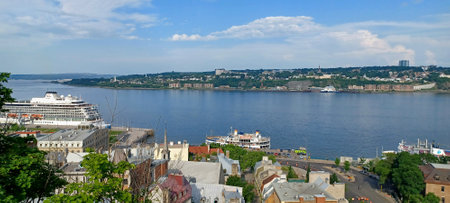 Panoramic view of the city of Nizhny Novgorod, Russiaの写真素材