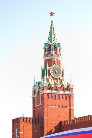 Spasskaya Tower in the Moscow cityの写真素材
