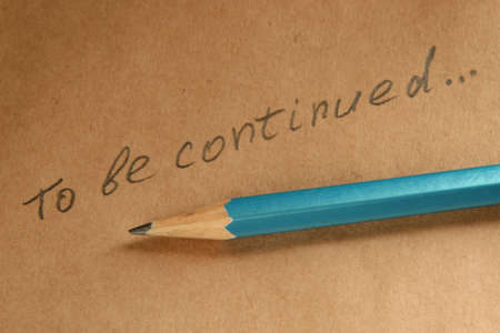 Inscription a pencil on a paperの写真素材