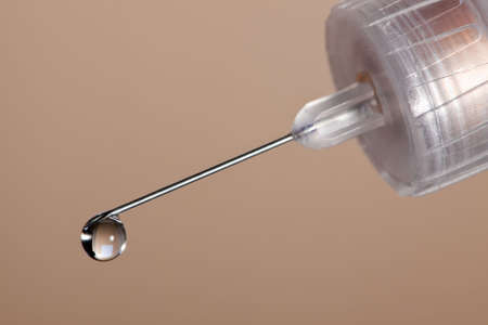 Insulin syringe pen isolated on a white backgroundの写真素材